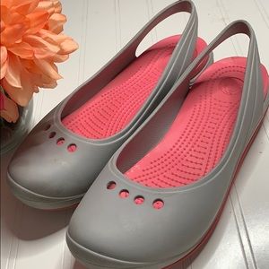 Crocs Gray Sling Back Sandals